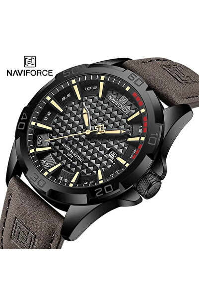 Naviforce 8023 Men's Watch Black-Yellow – Luxury Design, Multiple Functions, Luminous Display, 3ATM