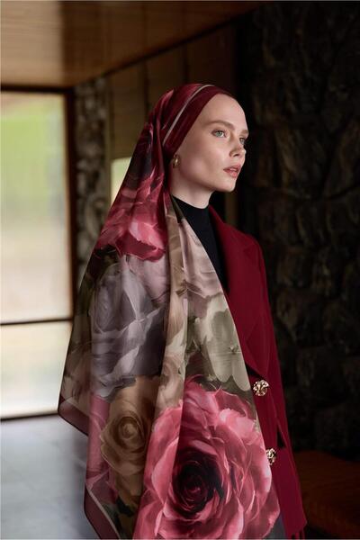 İpekhan Winter Bloom Collection Qupra Shawl 30002-10030