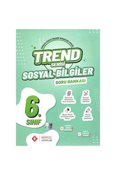 Sonuç Yayınları Trend Serisi 6. Sınıf Sosyal Bilgiler Soru Bankası