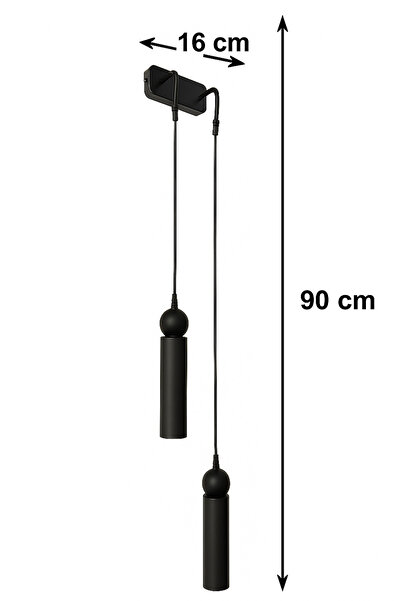 Bozyaka Aydınlatma Sparg Decorative 2-Piece Black Metal Wall Sconce (Daylight Led Bulbs Included!!!)