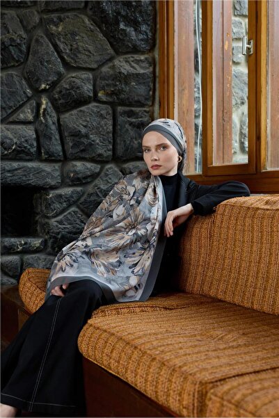 İpekhan Winter Bloom Collection Qupra Shawl 30001-10019