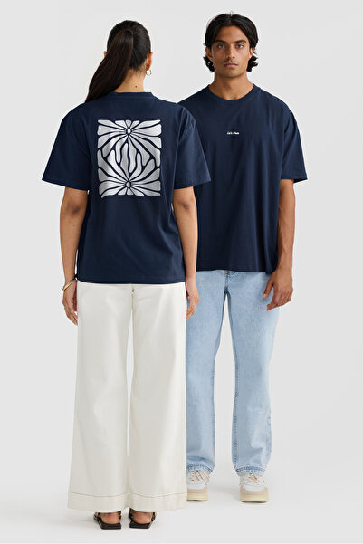 Let's Wear Μπλουζάκι με στάμπα στο πίσω μέρος, άνετο κοντομάνικο μπλουζάκι για το καλοκαίρι