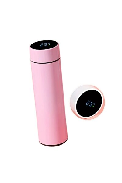 MNS Termos inteligent, 500 ml, roz, afișaj LED, ecran tactil