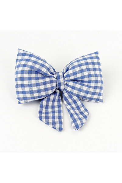woodycord Велика синьо-біла бантик-застібка з наповнювачем - Bow toka