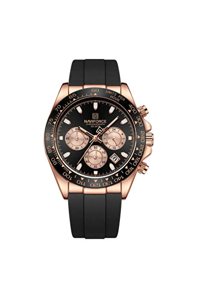 Naviforce Ceas bărbătesc 8054 Black-Rose – Design militar, funcții multiple, ...