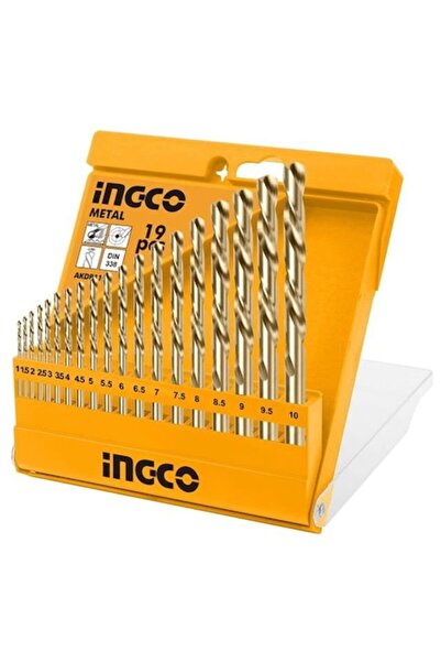 Ingco Set 19 burghie pentru metal, 19 buc,HSS