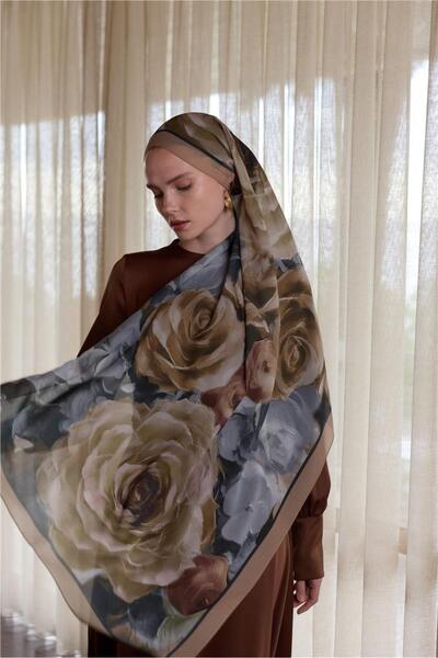 İpekhan Winter Bloom Collection Qupra Shawl 30002-10018