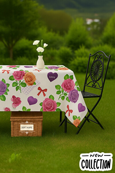 Soft Kare Pvc Fiber Tablecloth – Wipeable, Waterproof, Modern Pattern, for Ki...