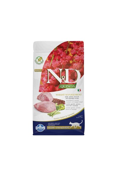 N&D Quinoa Weight Management Kuzu Etli Light Yetişkin Kedi Maması 1,5 kg