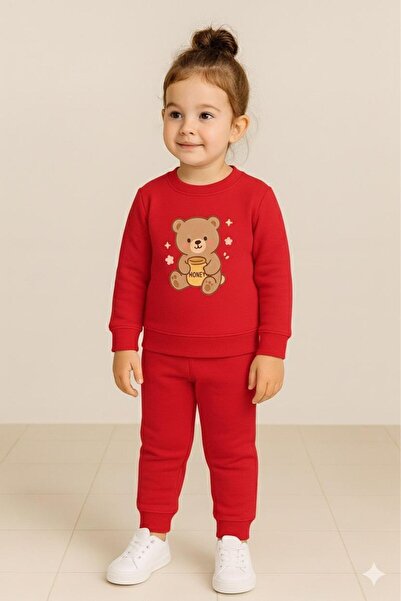 playwear Παιδικό βαμβακερό φούτερ και αρκουδάκι με στάμπα μέλι, σετ φόρμας 3 ...