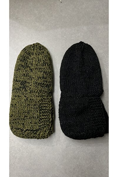 MESKSTORE 2 Çift El Örgüsü Sıcak tutan kışlık Patik 47 Numara