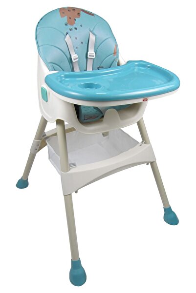 Primii Pasi Child table chair with 3-position adjustable tray, 5-point safety belt, compact when folded