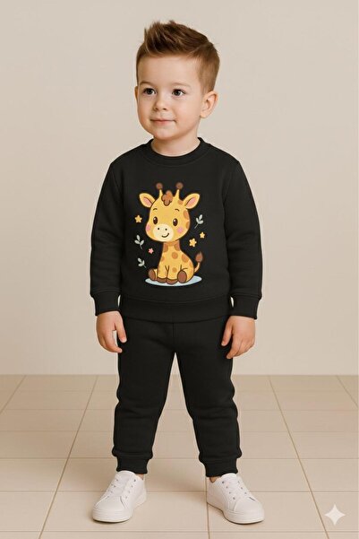 playwear Παιδικό Σετ Φόρμας με Στάμπα Καμηλοπάρδαλης & REGULE 3 4 5 6 7 8 9 1...