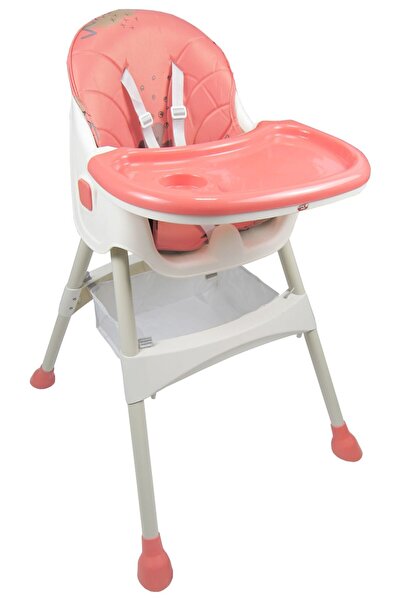 Primii Pasi Child table chair with 3-position adjustable tray, 5-point safety belt, compact when folded