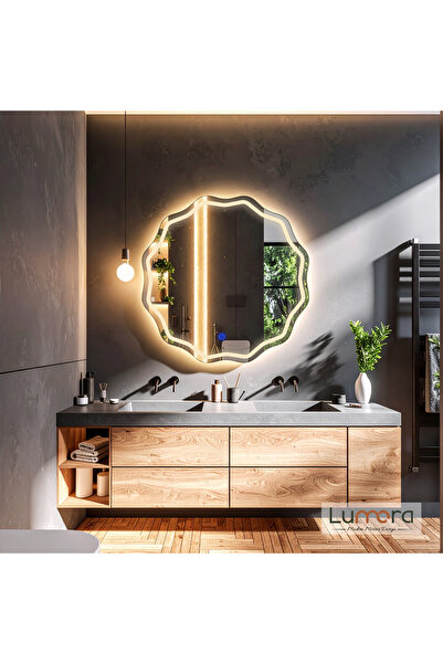 lumora mirror design Envara Günışığı Led'li Lazer Kumlamalı Lavabo & Banyo Ay...