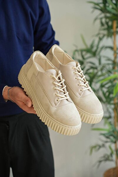 BESKAR Ανδρικά παπούτσια casual KB X516 Beige Suede – Μαλακή σόλα