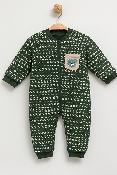 Necix's Kışlık Pamuk Astarlı Unisex Bebek Kozmonot-Astronot Tulum Mont