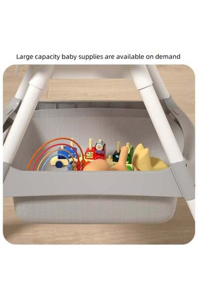 Fun Moment 2-in-1 Portable Foldable Waterproof High Chair with Wheels and Safety Belt