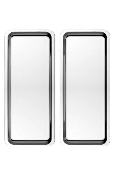 Atlas Mutfak الفولاذ المقاوم للصدأ فضي اللون مستطيلة ضيقة معدنية صينية عرض مس...