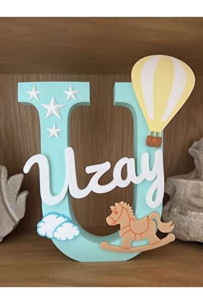 Elhara Design İsme Özel Bebek Ve Çocuk Odası Harf Kapı Süsü Isimlik Bebek Kap...