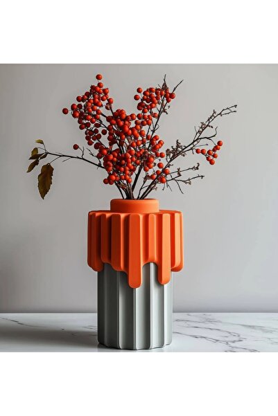 hivhestın Eriyen Vazo Tasarım 3D Baskı | Damlayan Detaylı Dekoratif Saksı | P...