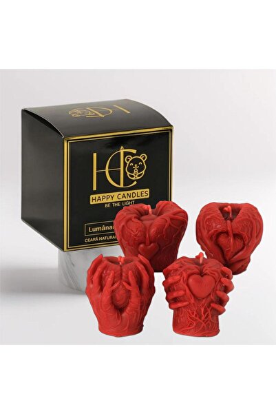 Happy Candles Beeswax Candles, Haunted Hearts Set, Halloween