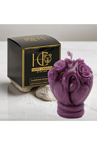 Happy Candles Lumanare din ceara de albine, Inima Steampunk, Model 3, Halloween