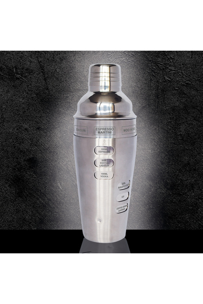 Original Products Cocktail Shaker cu retete imprimate, inox, Bar Originale