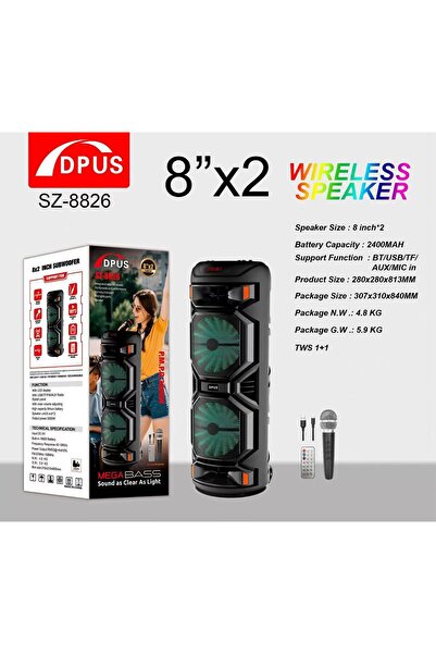 Toybox مكبر صوت لاسلكي محمول بتقنية البلوتوث من Toy Box Super Bass مقاس 81.3 سم