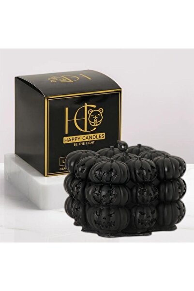 Happy Candles Lumanare din ceara de albine, Cub de Dovleci, Halloween