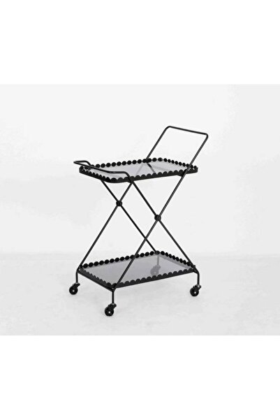 Crestj Metal serving trolley with wheels - elegant modern design