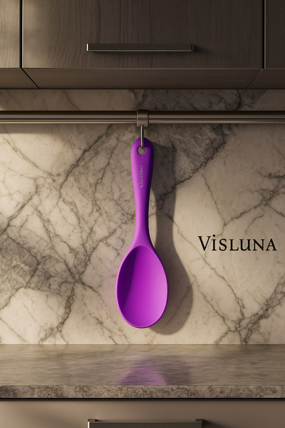 VİSLUNA (قطعة واحدة) ملعقة طعام من السيليكون بطول 22 سم ذات طرف فائق الصلابة،...