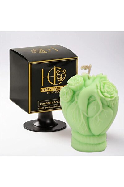 Happy Candles Lumanare parfumata din ceara de soia, Inima Steampunk Model 3, Placinta de dovleac, Halloween