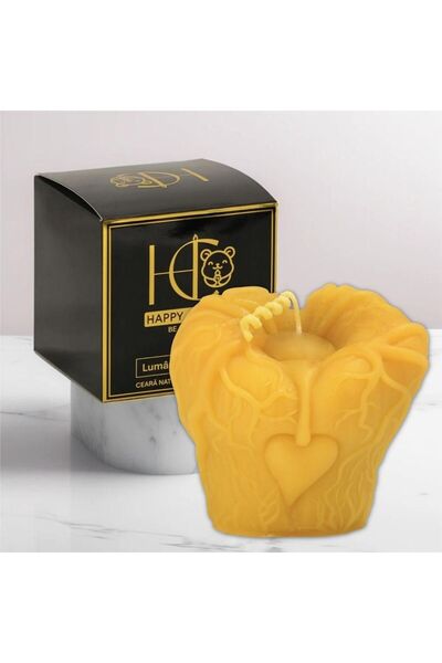 Happy Candles Lumanare din ceara de albine, Inima Bantuita, Model 1, Halloween