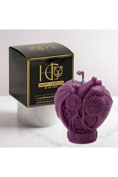 Happy Candles Lumanare din ceara de albine, Inima Steampunk, Model 1, Halloween