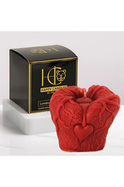 Happy Candles Beeswax Candle, Haunted Heart, Model 1, Halloween