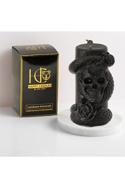 Happy Candles Lumanare din ceara de albine, Skull N' Roses, Halloween