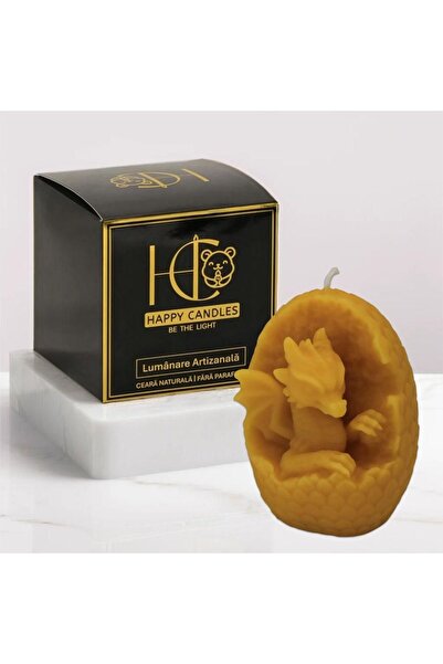 Happy Candles Beeswax Candle, Dragon Egg, Halloween