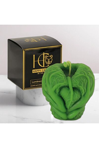 Happy Candles Lumanare din ceara de albine, Inima Bantuita, Model 2, Halloween