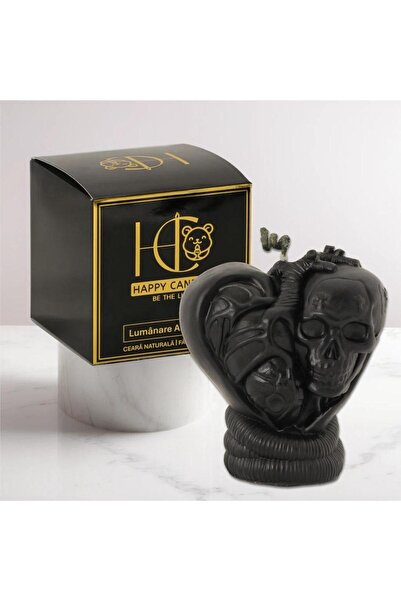 Happy Candles Lumanare din ceara de albine, Inima Steampunk, Model 4, Halloween