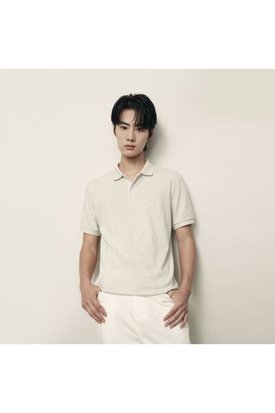 Giordano قميص بولو رجالي: قطن بيكيه، بأكمام قصيرة | مجموعة كوريا