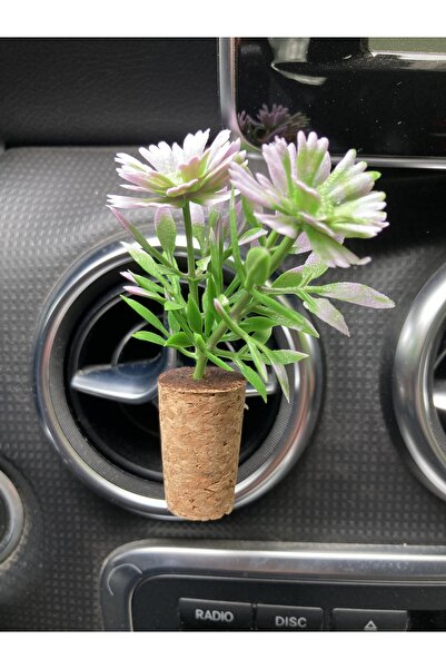 borayris Mantar Saksılı Bitki Beyaz Çiçek Araç Içi Klima Koku Difüzörü Klipsl...