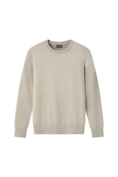 Giordano Men's Relaxed Fit Crew Neck Wool Blend Pullover