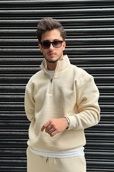 thesunfyre ΑΝΔΡΙΚΟ ψηλός λαιμός Σετ επένδυση fleece ιμάντες με φερμουάρ με λεπτομέρεια στο κάτω μέρος