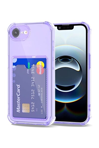 HANPORIUM Apple iPhone 16E Compatible Card Holder Case - Flexible Silicone Co...