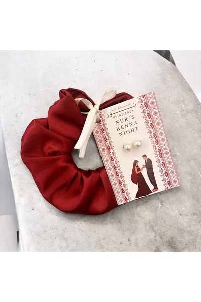 Mapel 20 Adet Kişiye özel isimli İnciküpe Saten toka set, nişan, nikah, mevli...