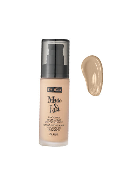 Pupa Made to last, Paraben-free, Long-lasting, Liquid foundation, 050, Sand, 30 ml *Tester