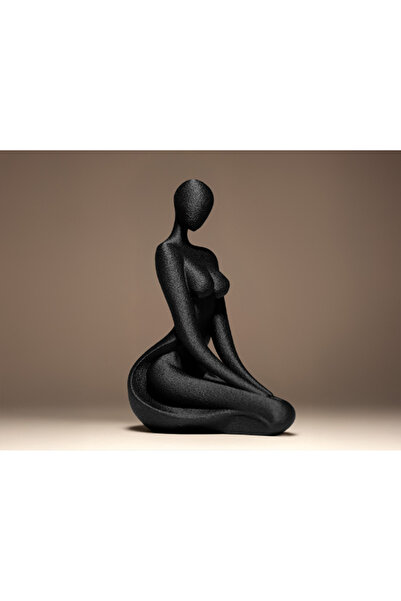 Atölye Matris Meditasyon Yoga Pilates Yapan Kadın Heykel Biblo Dekoratif Obje...