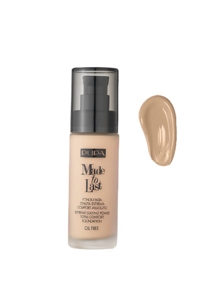 Pupa Made to last, Paraben-free, Long-lasting, Liquid foundation, 020, Light beige, 30 ml *Tests
