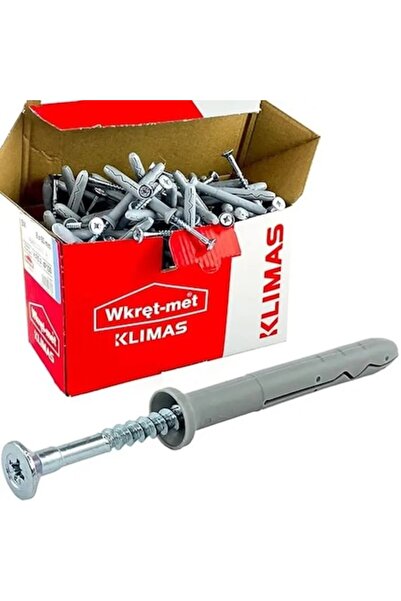 klimas Set 200 pcs 6x40 hammer-in wall plug